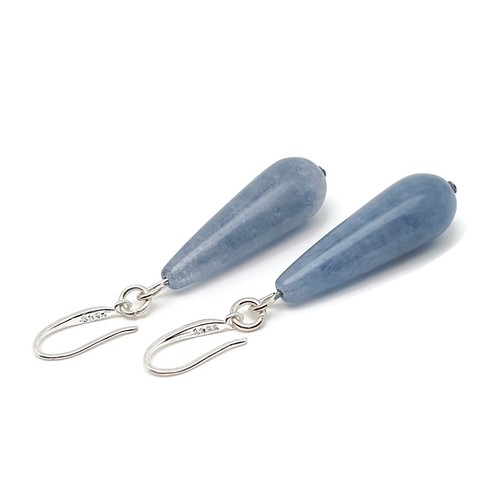 Earrings Teardrop Crystal Dangle Drop Natural Gemstone Chakra Sterling Silver - Picture 25 of 233