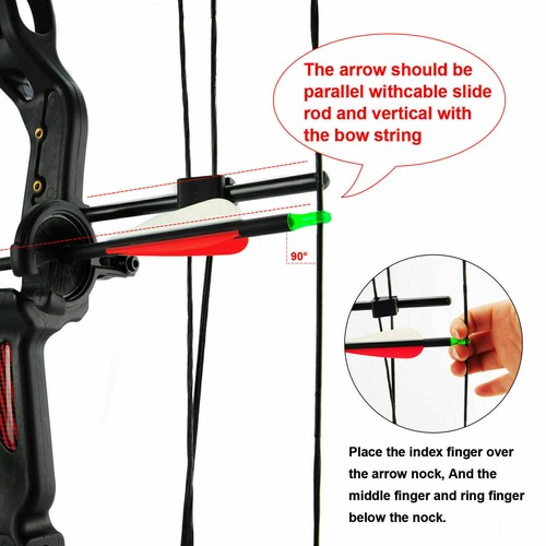 Compound Bow Archery Kit for Youth & Beginner Right Handed 19”-28” Draw Length - Picture 4 of 23