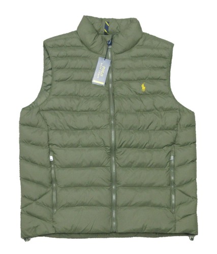 Polo Ralph Lauren Hombre Verde Repelente al Agua Embalable Chaleco Puffer - Imagen 2 de 5