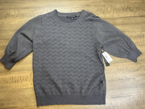 NWT Zac and Rachel Charcoal Grey Knit Shirt Size Medium - Imagen 7 de 14