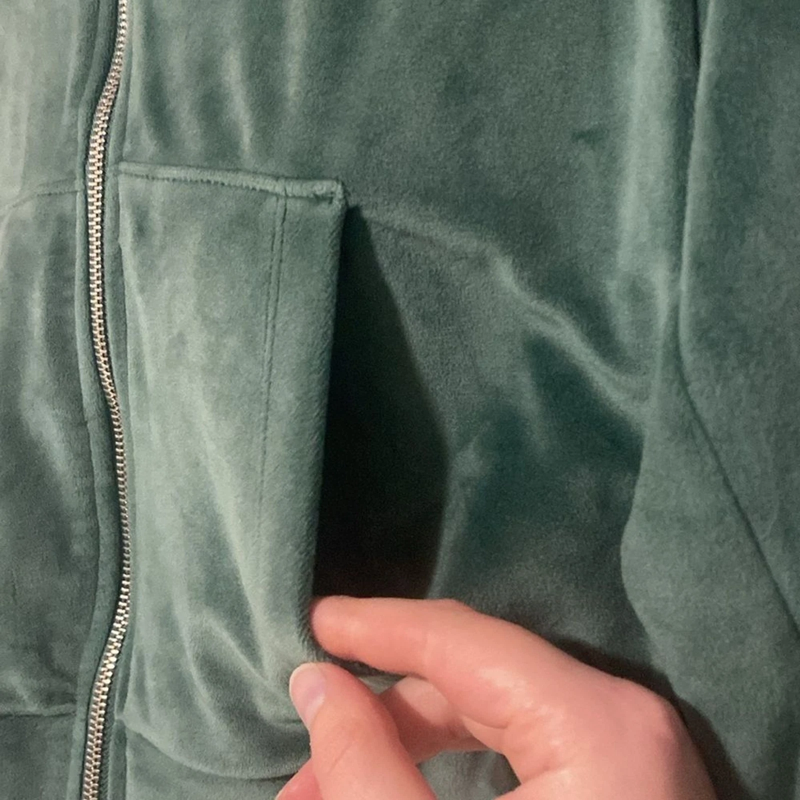 UNDERCOVER Felpa ROSA Victoria’s Secret in velluto e velluto con cappuccio e zip intera Taglia L