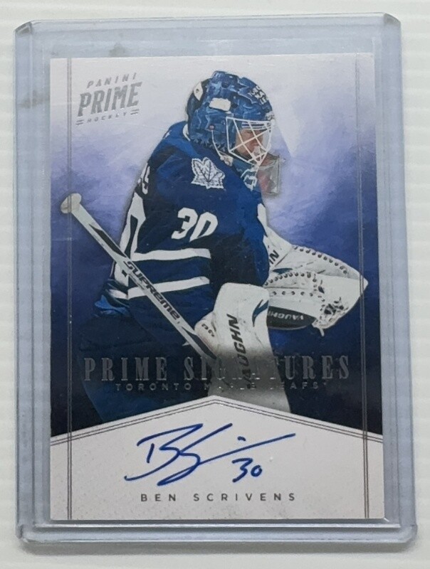2011-12 Prime Ben Scrivens Prime Signatures Rookie Auto RC #81/99 Maple Leafs