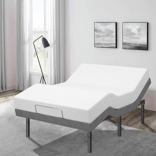 Adjustable Bed and 14" Mattress Set USB Ports Dual Massage Head and Foot Incline - Picture 6 of 50