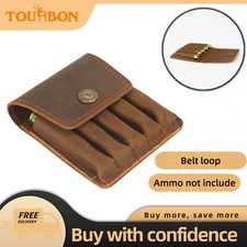 Tourbon Leather Rifle Cartridges Case Ammo Pouch Bag Belt Holder-Clearance