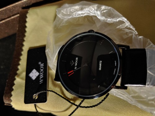 Shaarms for WWOOR Top Brand Luxury Waterproof Sport Watch black unisex new - Picture 8 of 8