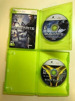 Xbox 360 Action Lot - Blacksite Area 51 & TimeShift - 2 Games, Tested  31719300839