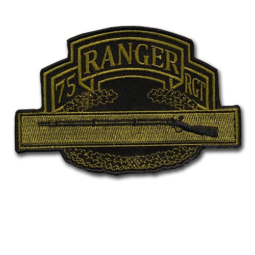 75th Infantry Regiment CIB gestickter Aufnäher (4 1/4 Zoll x 2 3/4 Zoll) Wachsrücken - RLTW! - Bild 1 von 2
