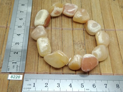 Bracelet ONYX JAUNE en pierres roulées naturelles - mineraux lithotherapie reiki - Picture 2 of 2