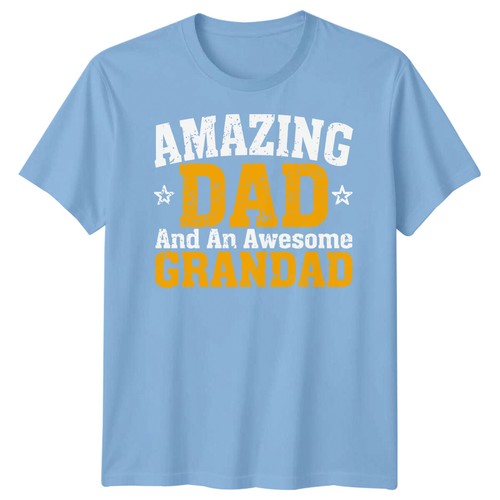 Lustiges Herren-T-Shirt Amazing Dad Awesome Grandad Vatertag Shirt Bester Papa aller Zeiten #FD - Bild 30 von 34