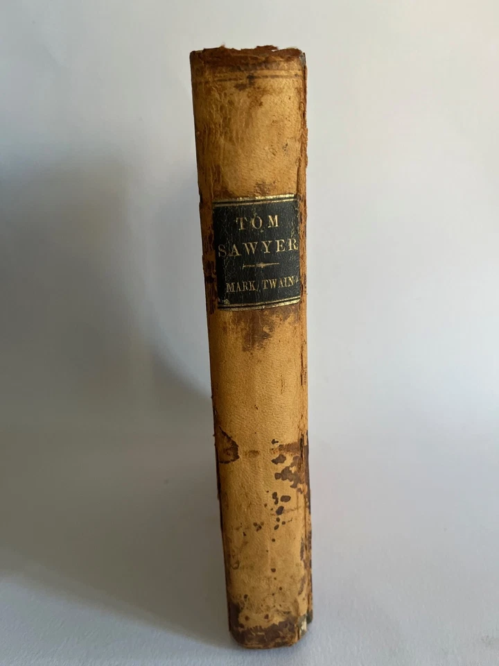 Mark TWAIN /The Adventures of TOM SAWYER, 1876, Early First Edition, Leather - Image 3 of 4