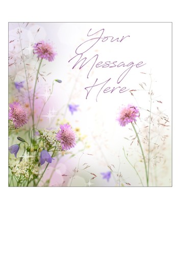 PERSONALISED Meadow Flower Icing Cake Topper Circle / Square 4" 5" 6" 7" 8" - Picture 13 of 25