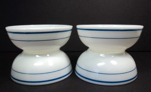 "Vajilla Pyrex de Corning 705 cuenco de cereal rayas azules 5,5"" lote de 4 ~ NUEVO - Imagen 5 de 5