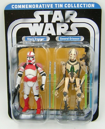Star Wars Commemorative Tin 2-Pack Shock Trooper Grievous Vintage Collection VC - Picture 1 of 2