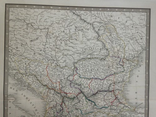 GREECE BALKANS 1837 ANDRIVEAU-GOUJON LARGE ANTIQUE MAP 19TH CENTURY - Picture 4 of 5