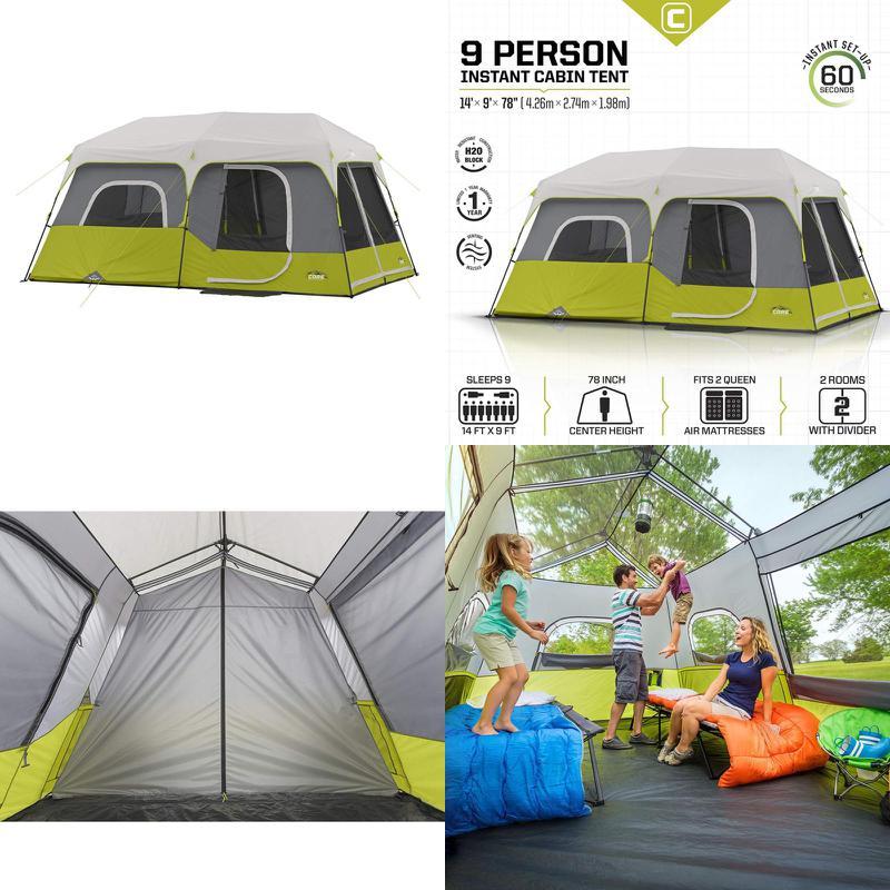 9 personas instantánea tipo cabaña Carpa 14' X 9' centavos de tierra Ajustable Puerto Cable Eléctrico 9 personas instantánea tipo cabaña Carpa 14' X 9' centavos de de centavos tierra Ajustable Puerto Cable Eléctrico 200967