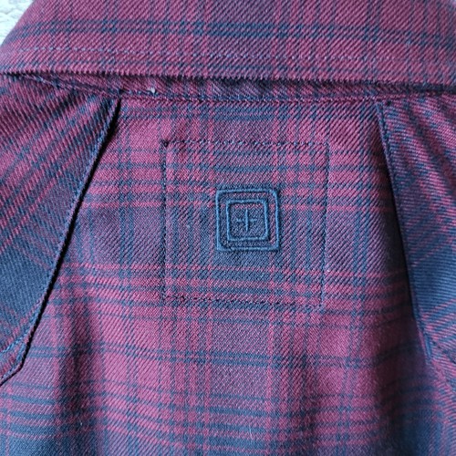 5.11 Tactical Cheyenne Flannel Shirt Women's Small Red Snap Button Flannel - Picture 6 of 11