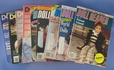 Lot of 9 Vintage Issues of Doll Reader Magazine 1990s Articles Patterns How To's