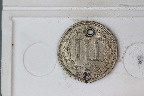 Tres centavos de níquel 1865 - detalles nítidos - *DoubleJCoins* - 111544 - Imagen 2 de 2