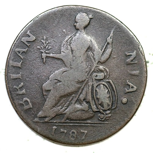 1787 17-87a R-2 Maschinen Mühlen koloniale Kupfermünze - Bild 2 von 2
