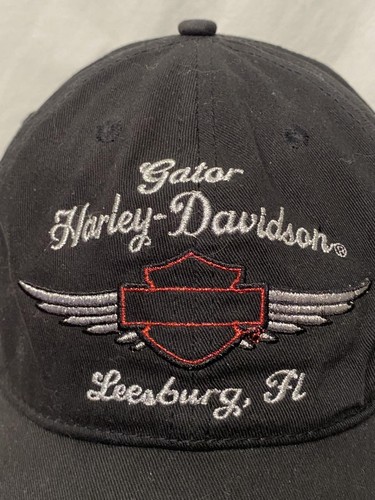 NOS Vtg HARLEY DAVIDSON Black Silver Rhinestones Trucker Hat Biker Motorcycle - Picture 2 of 12