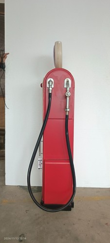 Colonna serbatoio erogatore benzina altezza155cm decorazione con globo illuminato n.72 - Foto 3 di 5