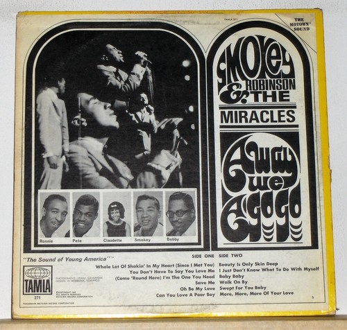 Smokey Robinson & The Miracles - Away We A Go-Go - 1966 Mono Vinyl LP Record - Picture 2 of 4