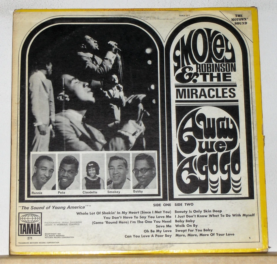 Smokey Robinson & The Miracles - Away We A Go-Go - 1966 Mono Vinyl LP Record - Image 2 of 4