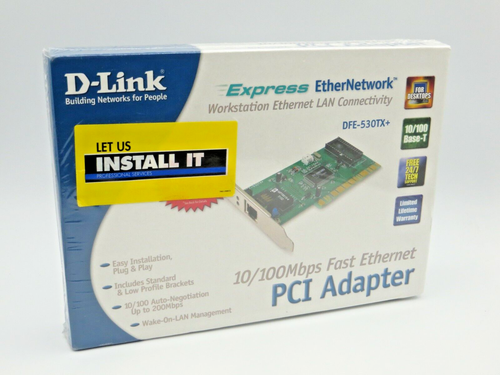 D-Link Express Ether Network 10 / 100 Mbps PCI Adapter Brand New Sealed - Picture 1 of 4