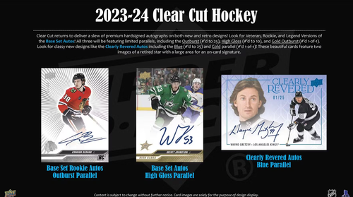 2023/24 Upper Deck Clear Cut Hockey Hobby Box 1 Card per Box - Factory Sealed - Picture 3 of 6