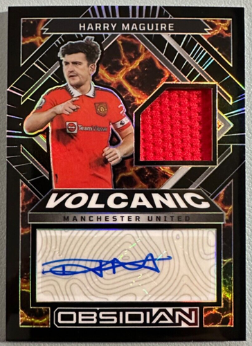 HARRY MAGUIRE 2022-23 Panini Obsidian Volcanic Material Signatures Auto 100/109