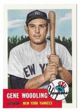 GENE WOODLING 1991 Topps Archives Baseball 1953 Reprint # 264 Yankees NM - MT