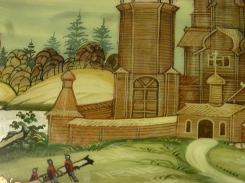 Russian Lacquer box  "Kizhi Cath.of Transfiguration" Kaluaca, L. Kholui (1112-3) - Picture 10 of 12