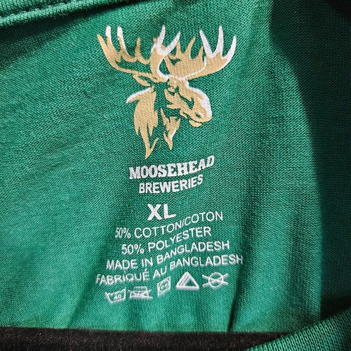 Moosehead Canadian Lager Beer Double-Sided Graphic T-Shirt Adult XL Green Tee - Bild 5 von 9