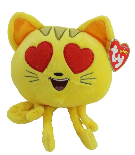 Ty Beanie Babies Emojis Movie @ Katze Mit Herz Augen @ Kuscheltier PlüSchtier-image