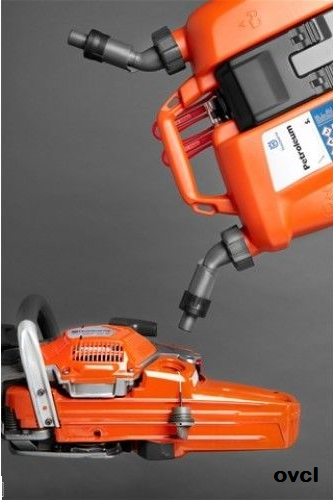 HUSQVARNA COMBI CAN FUEL CAN CHAINSAW REFUEL FILE HOLDER CHAIN CARRIER NO SPILL - Picture 3 of 4