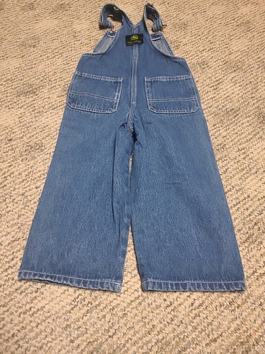 John Deere Farmer Kids Boys Girls 4T Denim Bib Overalls Farm Ranch Homesteading - Picture 7 of 11