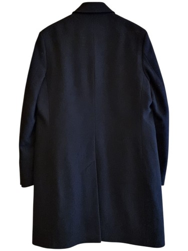 Jaeger Wool Cashmere Blend Black Overcoat/Crombie Size Large - Picture 3 of 7