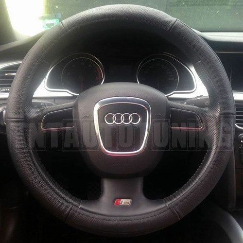 Couvre Volant en Cuir Noir, Beige ou Gris pour VW Transporter T4 T3 T5 Caravelle - Picture 4 of 8