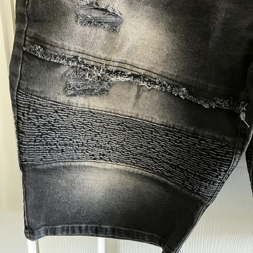 Herren GS-115 Premium Denim Stretch Schwarz Jeansshorts Größe 50 Schwarz Neu mit Etikett Urban - Bild 4 von 13