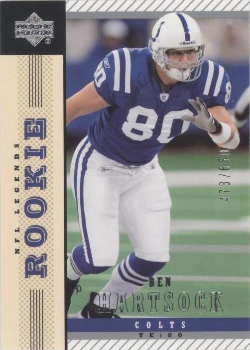 2004 Upper Deck NFL Legends Ben Hartsock #112 - 1 of 2