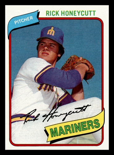1980 Topps Rick Honeycutt Seattle Mariners  #307 Near Mint NM