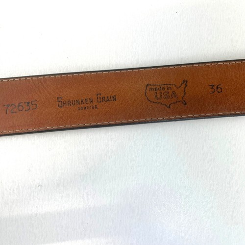 Kenny Rogers Vintage Shrunken Grain Cowhide Black Leather Belt Style 72635 Gr. 36 - Bild 6 von 7