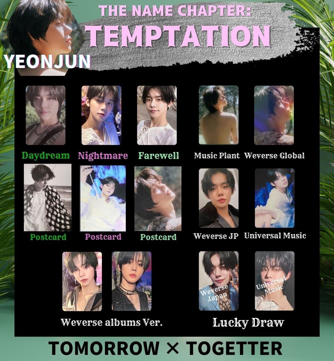 TXT YEONJUN The Name Chapter: TEMPTATION Photo card TOMORROW