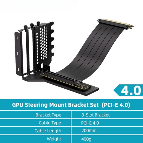 GPU Vertical Mounting Bracket Kit, PCIe 4.0 X16 Riser Cable , Mounting Bracket - Bild 27 von 29