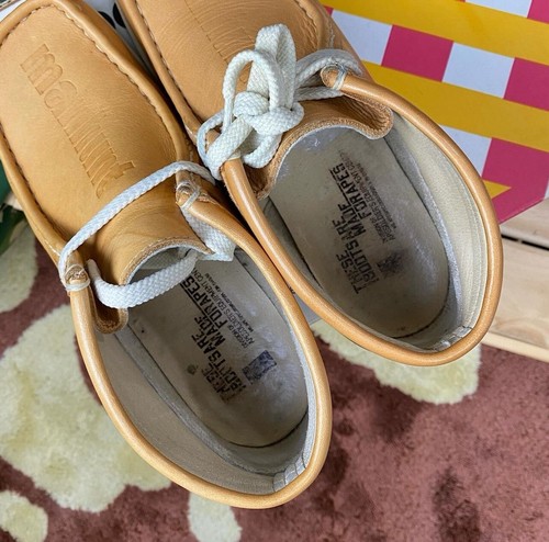 Stivali Manhunt Vintage 2001 A Bathing Ape Beige Marrone Pelle OG Bape Sta Nigo Milo - Foto 5 di 9