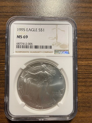 1995 American Silver Eagle ASE $1 NGC MINT STATE 69 MS 69
