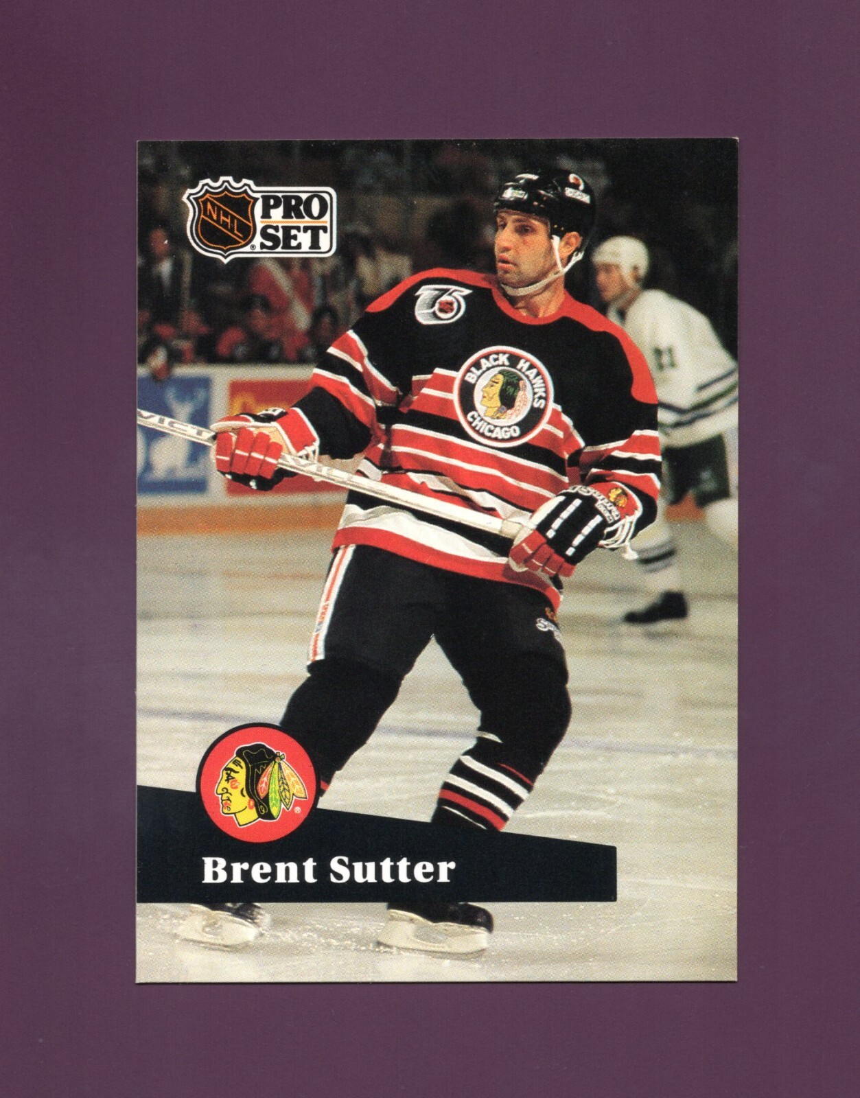 1991 Pro Set Brent Sutter #374 - Chicago Blackhawks