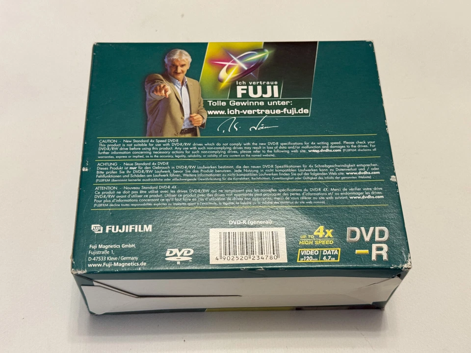 Fujifilm DVD-R 4.7GB / 120min Neu 5 Stück VERSIEGELT - Bild 2 von 3