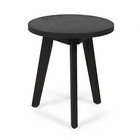 Outdoor dark grey acacia wood side table