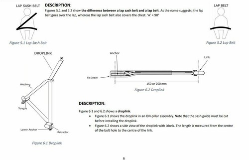  Rear Seat Belt Kit for Holden HQ 1971-74 Sedan Wagon Monaro - ADR Approved - Picture 6 of 9